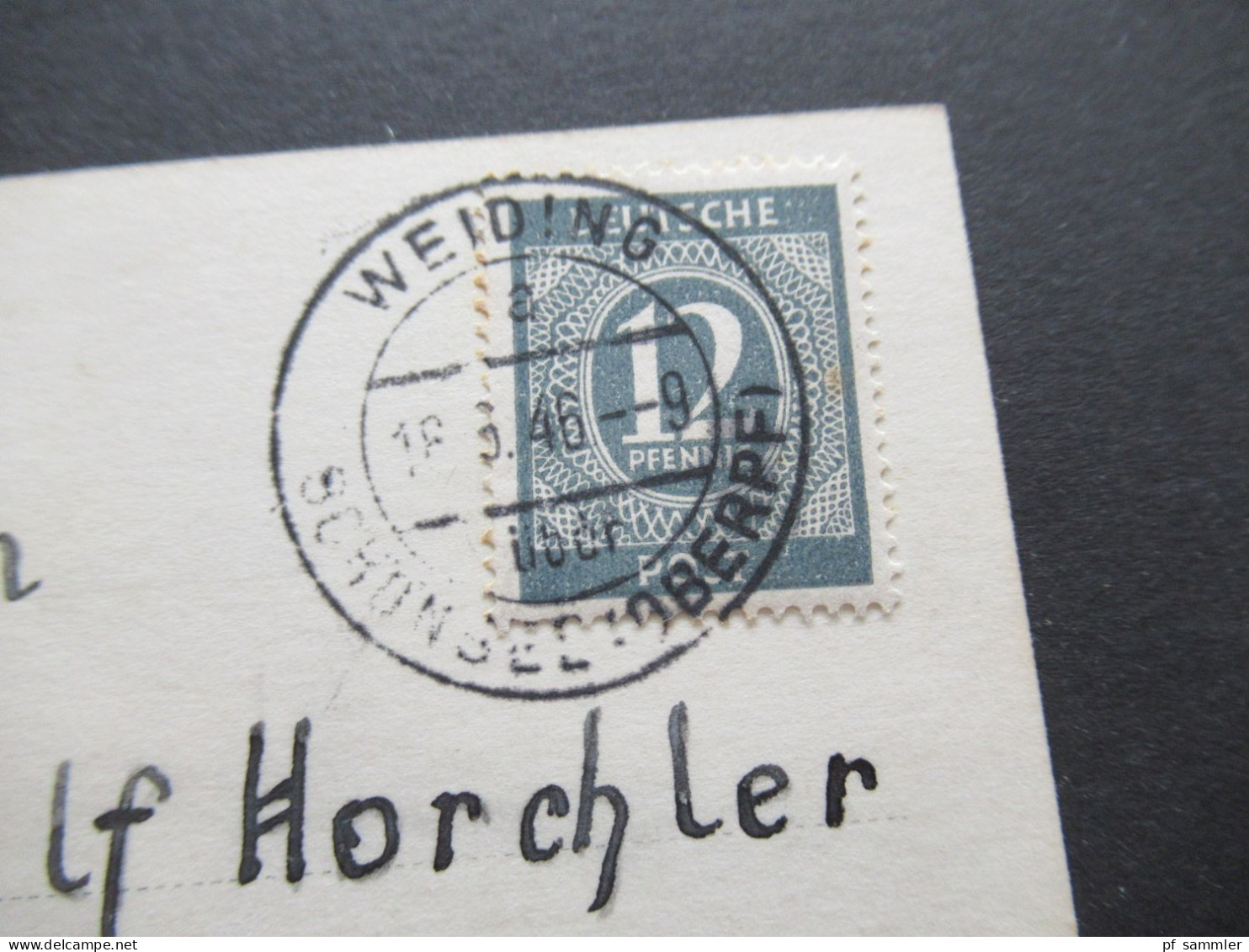 1946 Kontrollrat Ziffer Nr.920 Fern PK Weiding Schönsee (Oberpf) - Amberg Foto AK Weiding Bay. Ostmark - Briefe U. Dokumente