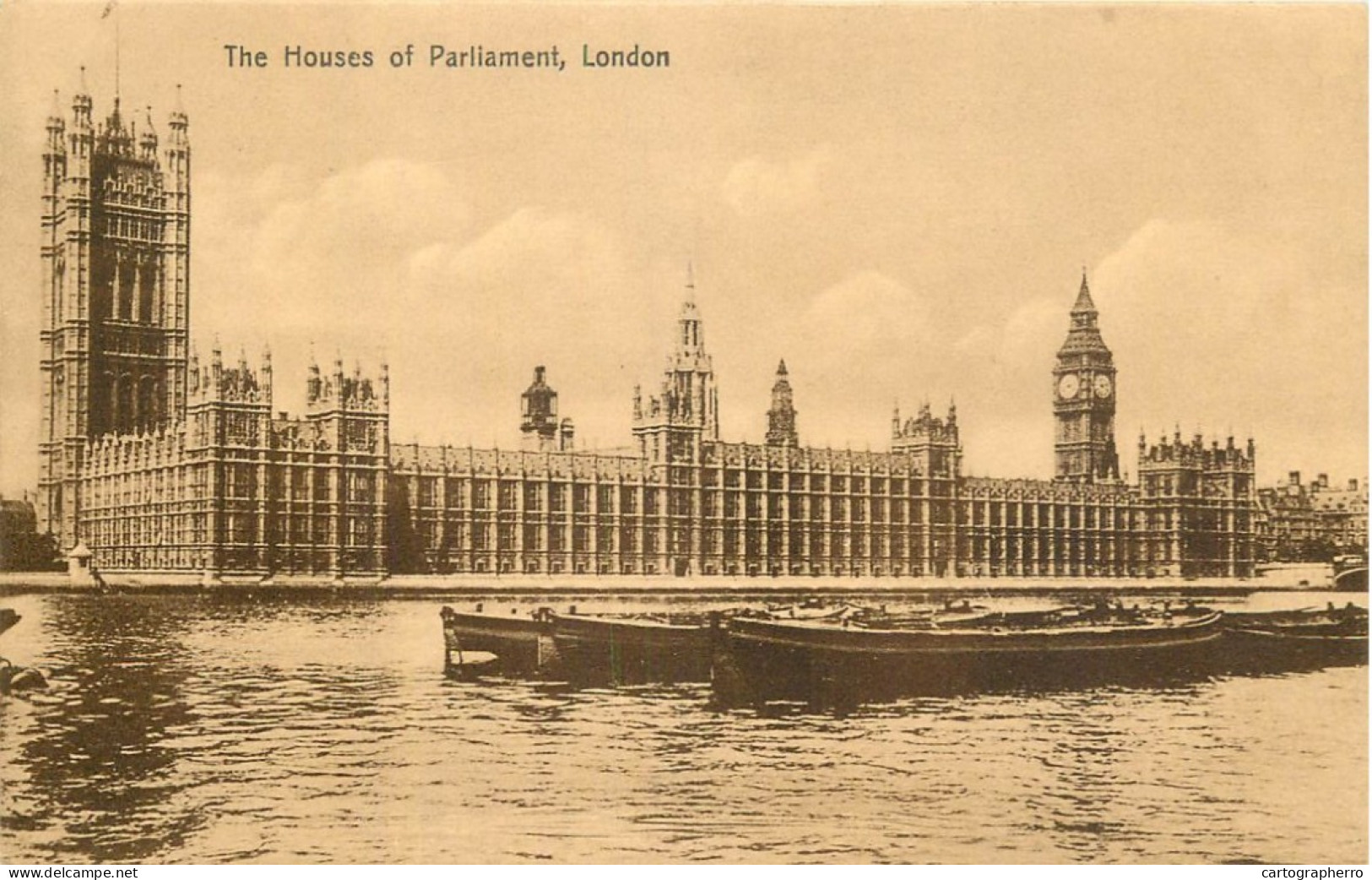 England London Houses Of Parliament Coal Barge - Houses Of Parliament