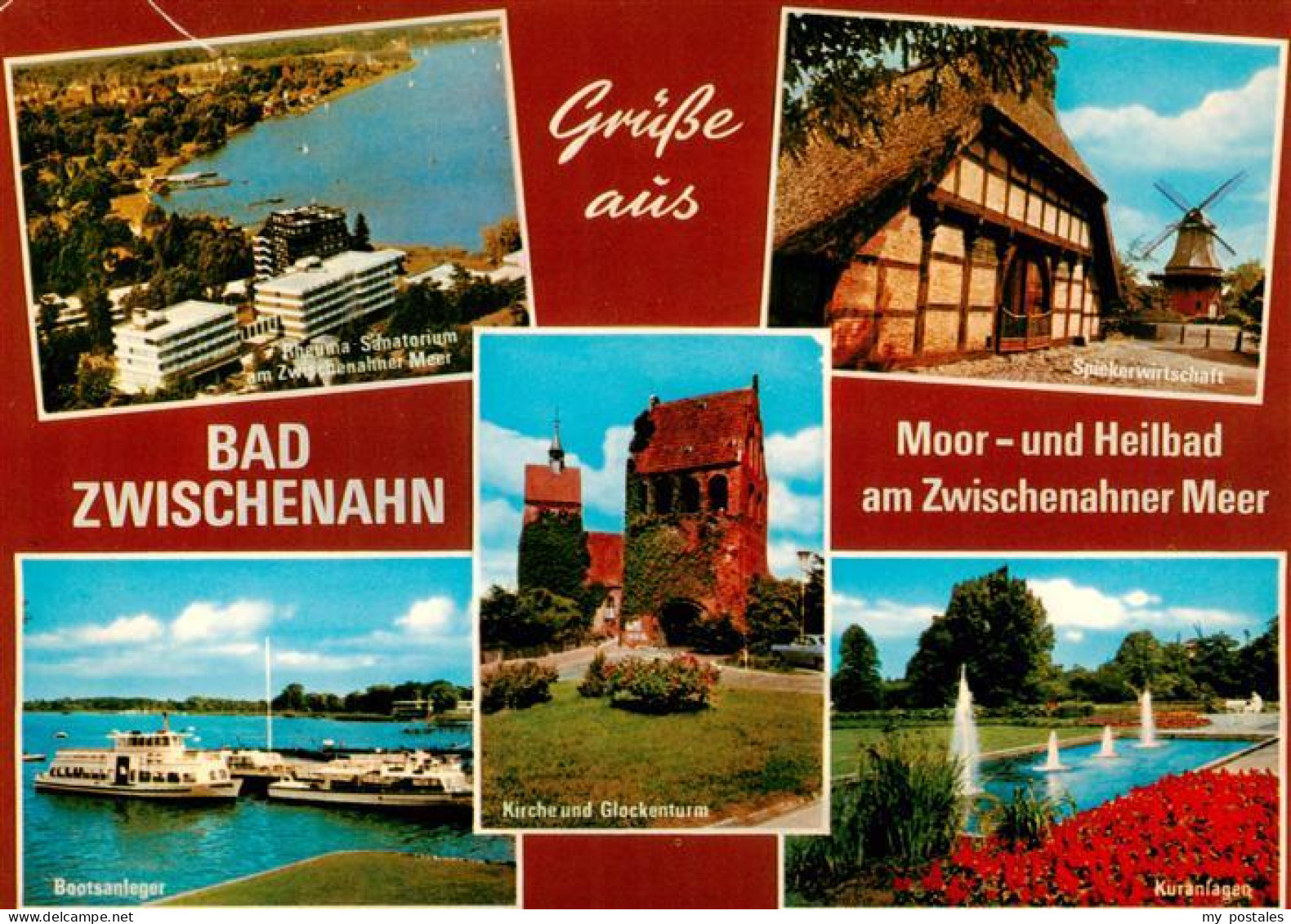 73930986 Bad_Zwischenahn Rheuma Sanatorium Spiekerwirtschaft Bootsanleger Kirche - Bad Zwischenahn