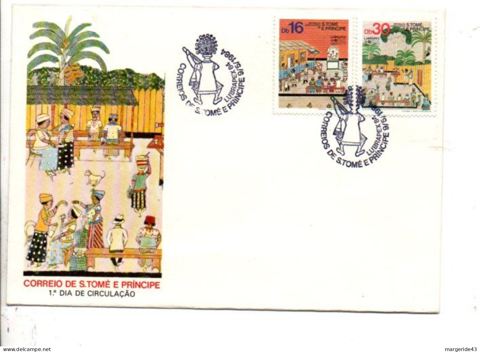 SAO TOME FDC 1984  EXPO LUBRAPEX84 - Sao Tome En Principe