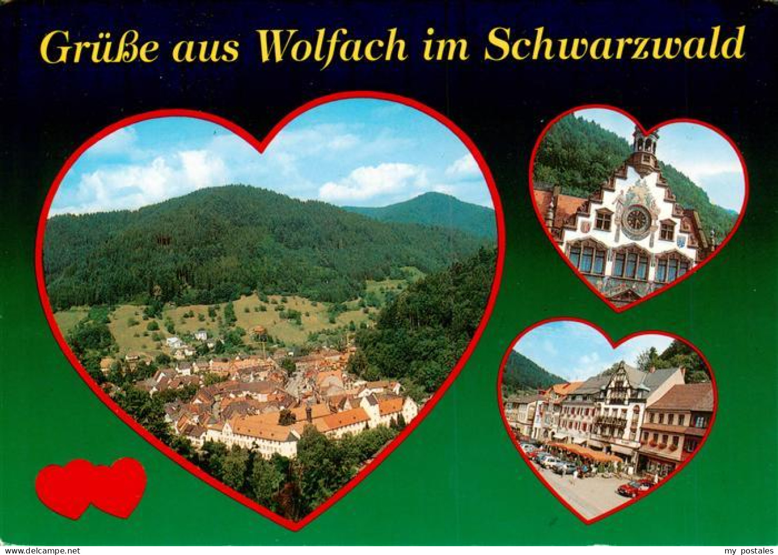73930824 Wolfach_Schwarzwald Fliegeraufnahme Volutengiebel Marktplatz - Wolfach