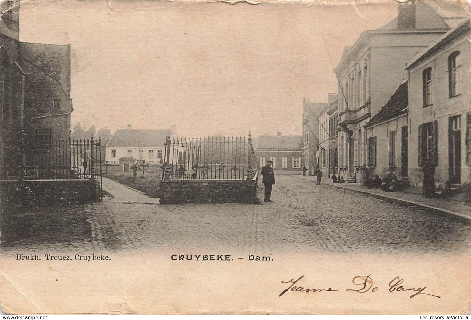 BELGIQUE - Cruybeke - Dam - Drukh - Trouez, Cruybeke - Jeanne De Cuny - Dos Non Divisé - Carte Postale Ancienne - Kruibeke