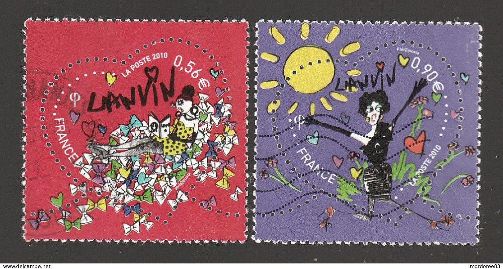 FRANCE 2010 SAINT VALENTIN COEUR LANVIN YT 4431 - 4432 - OBLITERE  - - Used Stamps