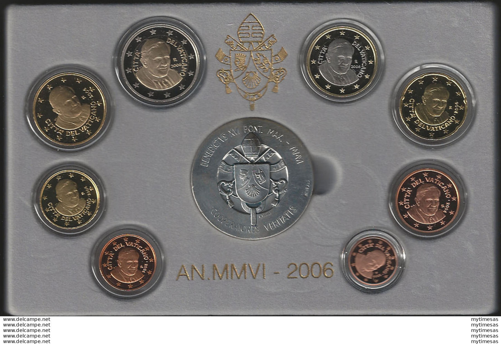 2006 Vaticano 8 Monete FS Solo Cofanetto - Vaticaanstad