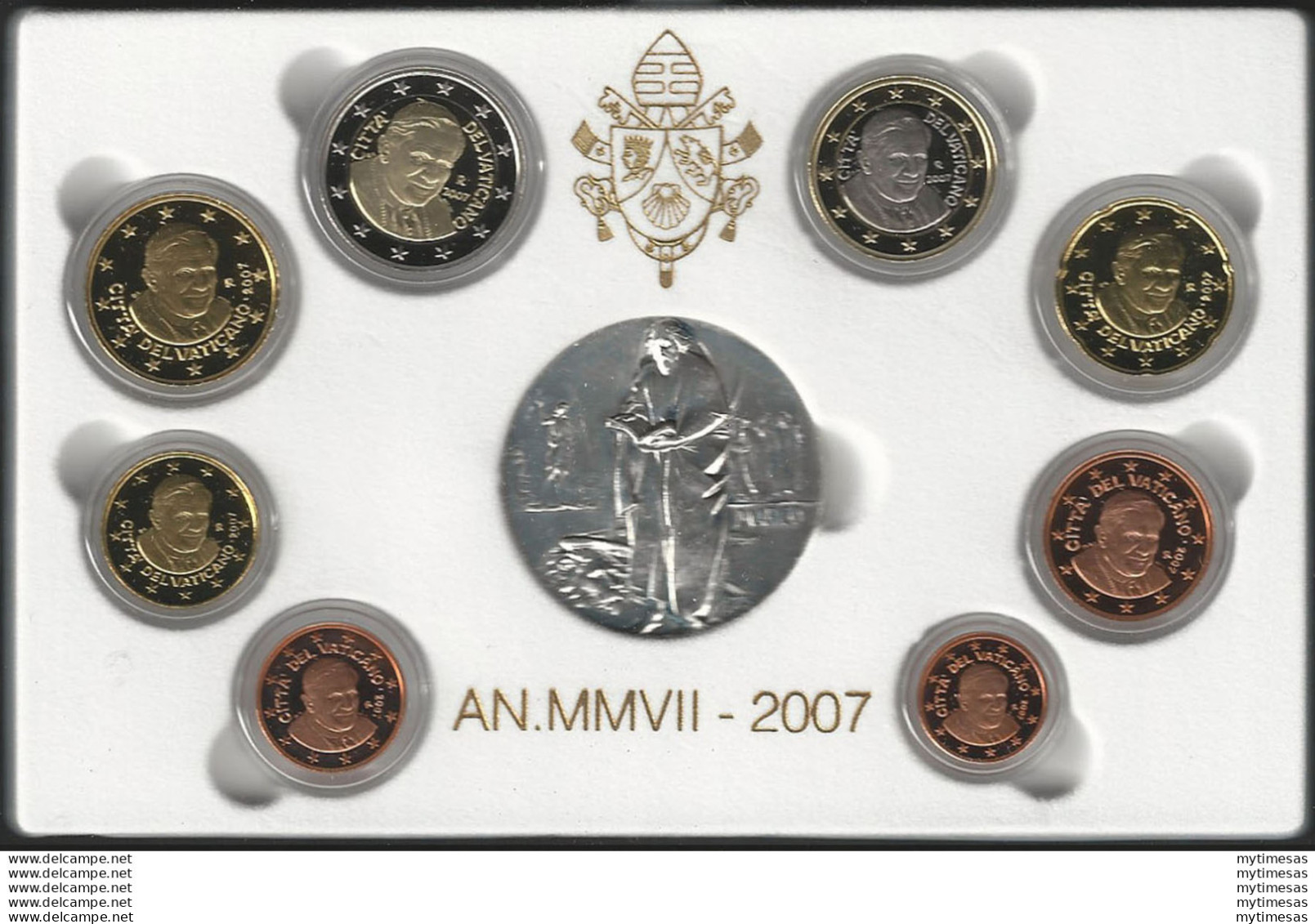 2007 Vaticano  8 Monete FS Solo Cofanetto - Vaticano (Ciudad Del)