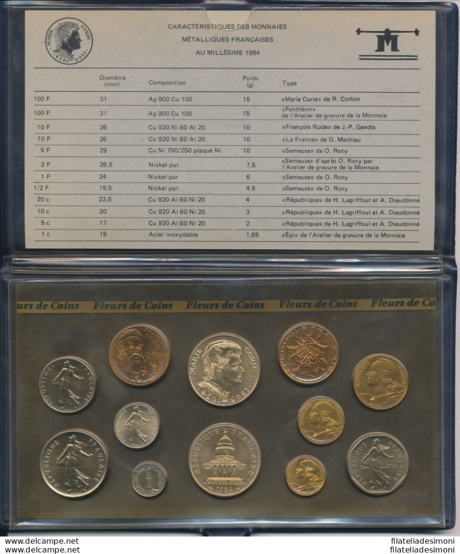 1984 Francia - Monete Di Paigi - 12 Valori FDC - Non Classés