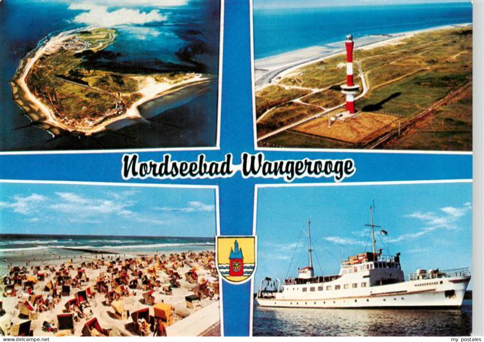 73930689 Wangerooge_Wangeroog_Nordseebad Fliegeraufnahmen Mit Leuchtturm Strand  - Wangerooge