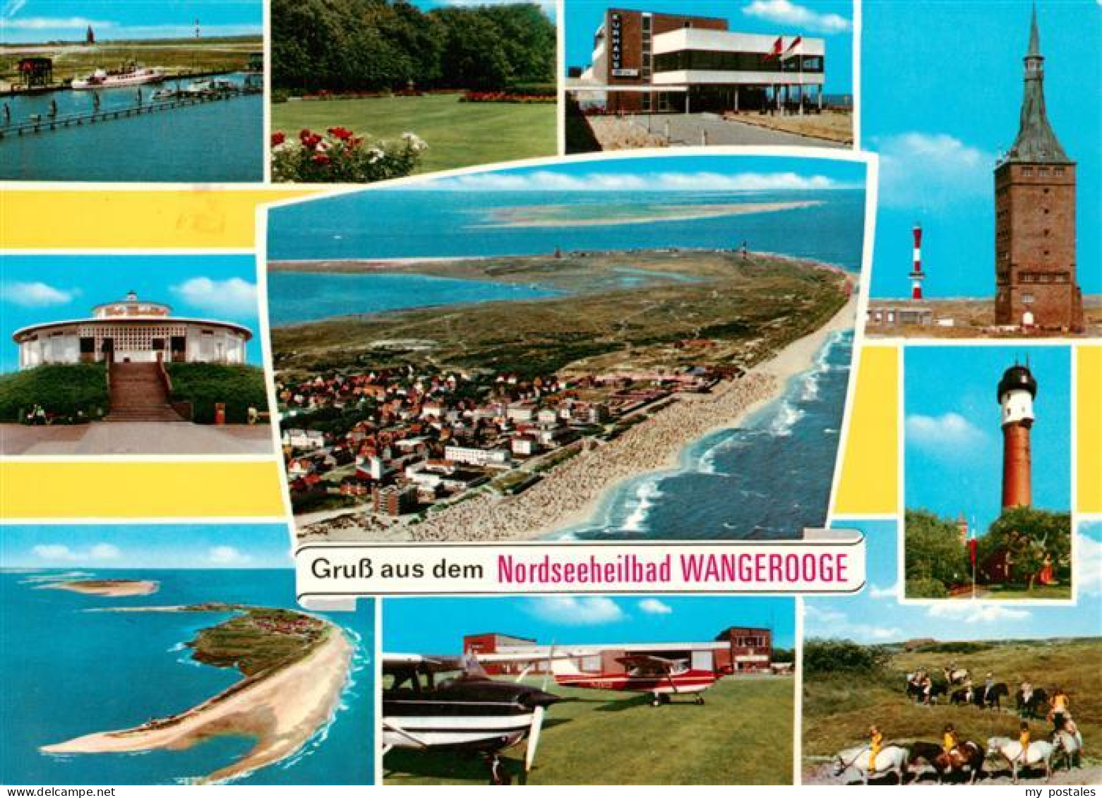 73930670 Wangerooge_Wangeroog_Nordseebad Panorama Rosengarten Kurhaus Westturm C - Wangerooge