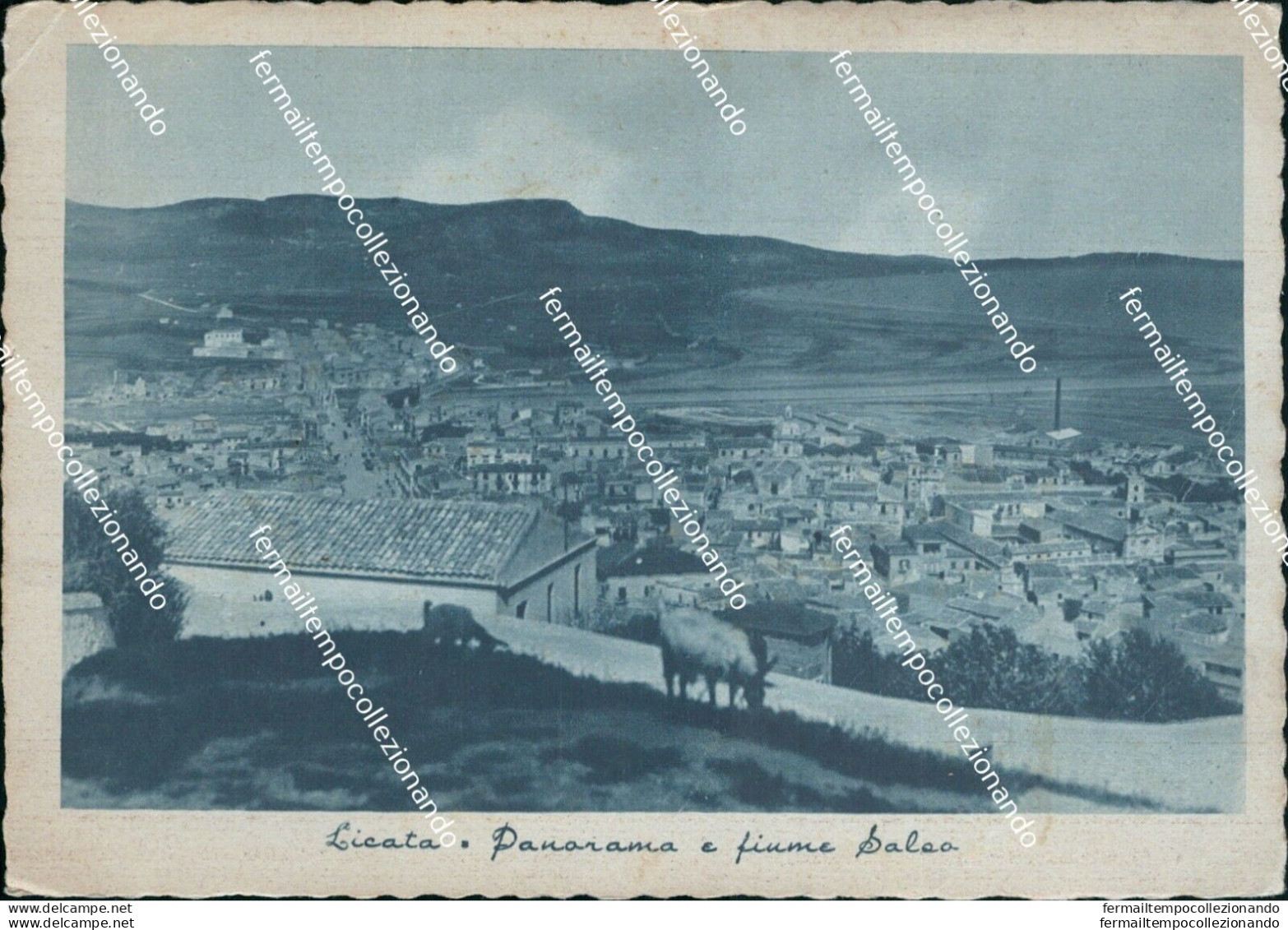 Bm626 Cartolina Licata Panorama E Fiume Salao Provincia Di Agrigento - Agrigento