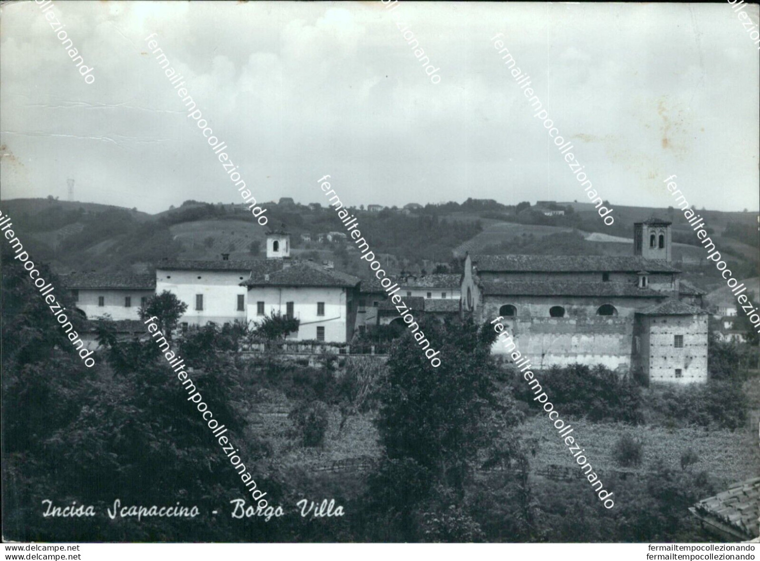 Bn92 Cartolina Incisa Scapaccino Borgo Villa Provincia Di Asti - Asti