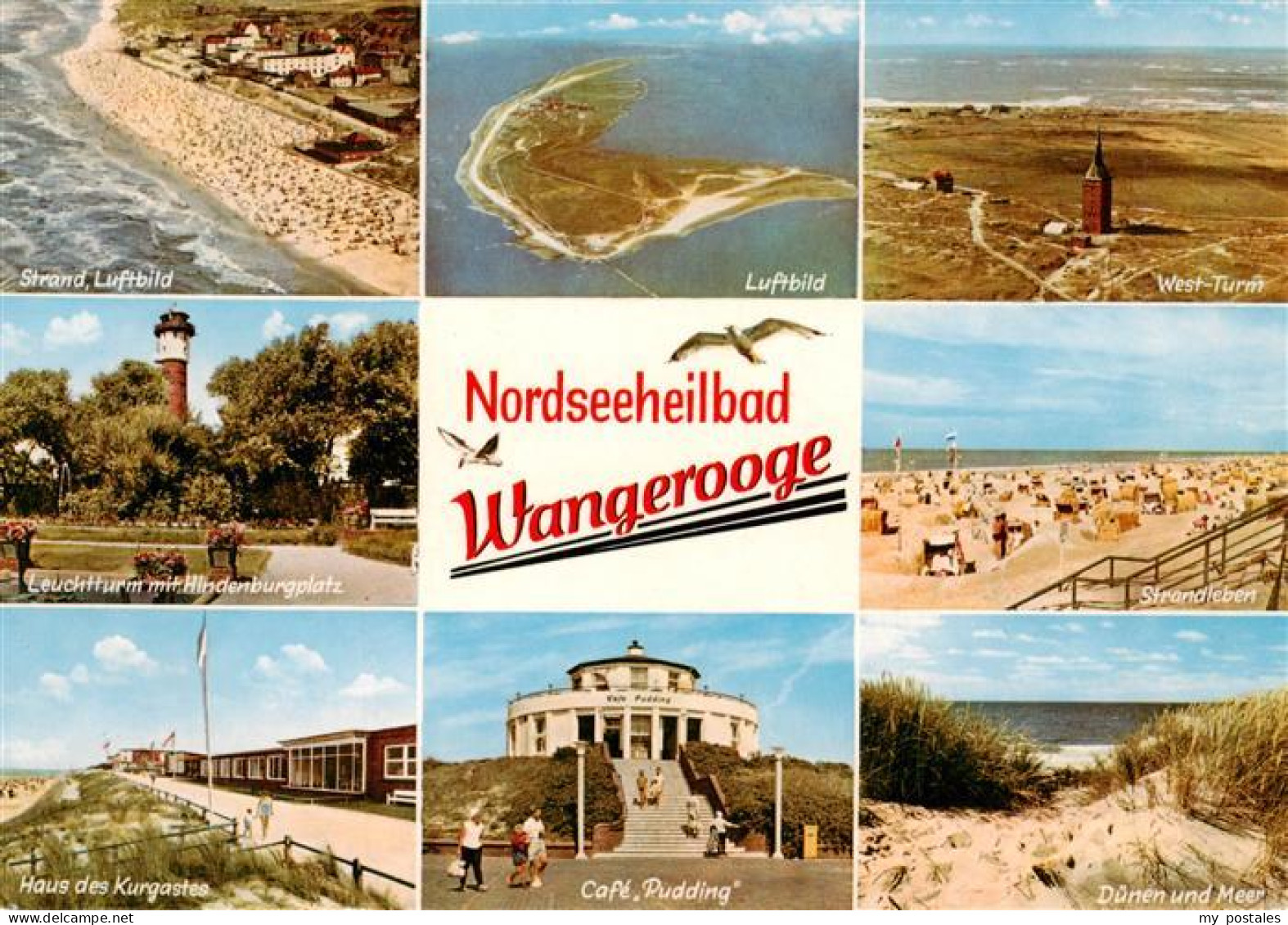 73930648 Wangerooge_Wangeroog_Nordseebad Fliegeraufnahmen Westturm Leuchtturm Mi - Wangerooge