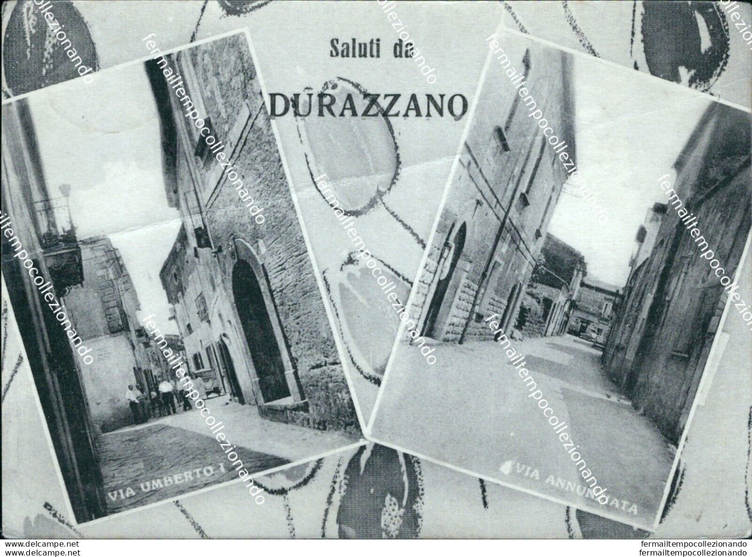 Bn120cartolina Saluti Da Durazzano Piega Provincia Di Benevento - Benevento