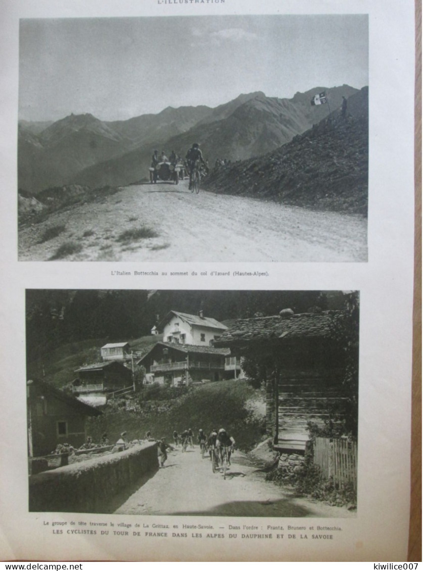 1924 LE TOUR DE FRANCE CYCLISTE   LA GRITTAZ  Tourmalet  Col Aubisque  Mont Angel   THYS AYMO  ALANCOURT  CUVELIER - Non Classificati
