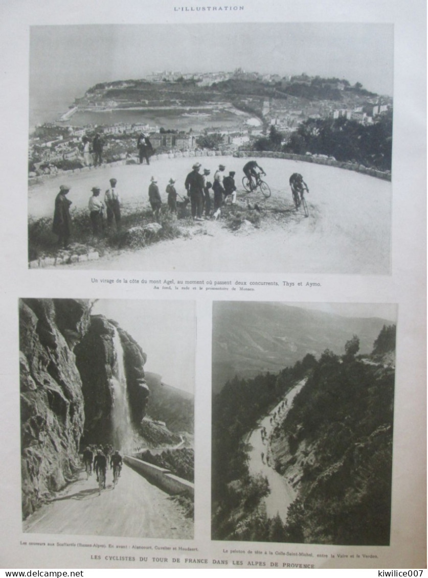 1924 LE TOUR DE FRANCE CYCLISTE   LA GRITTAZ  Tourmalet  Col Aubisque  Mont Angel   THYS AYMO  ALANCOURT  CUVELIER - Sin Clasificación