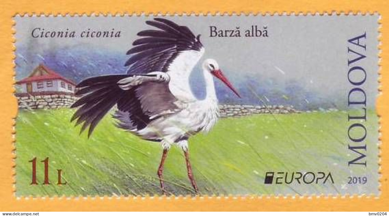 2019 Moldova Moldavie Europa-cept  Fauna, Birds, Storks 1v Mint - Moldawien (Moldau)