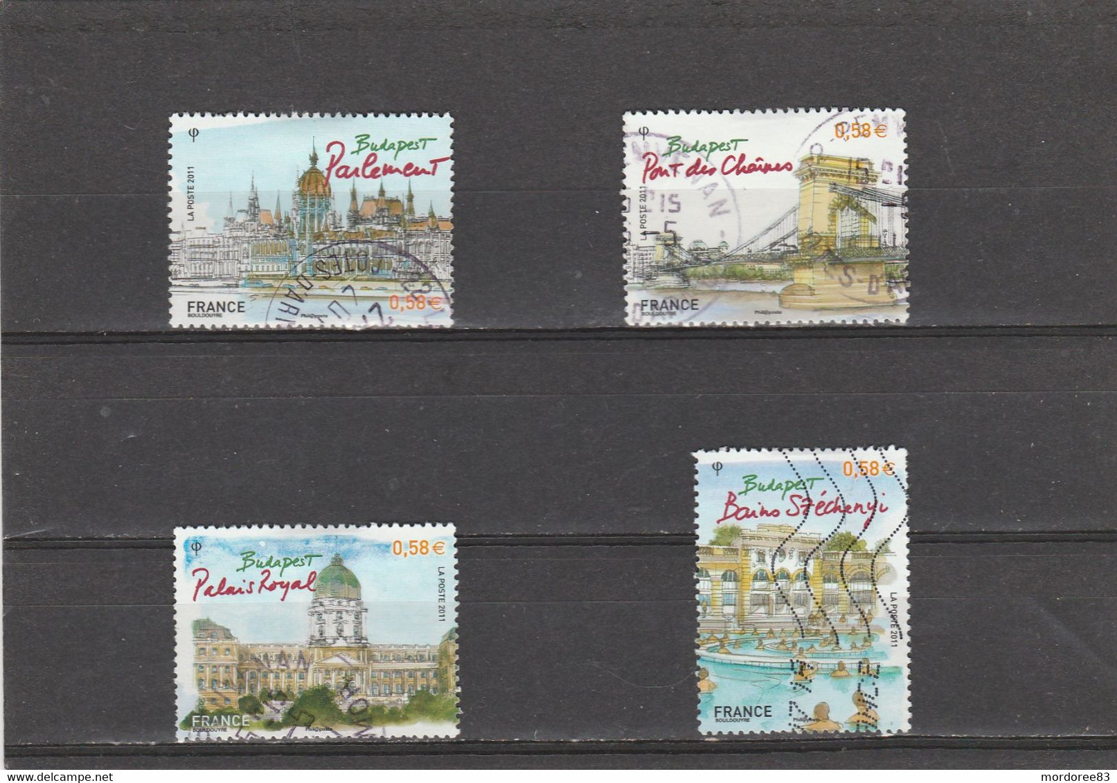 FRANCE 2011 ISSU DU BLOC BUDAPEST YT 4538 A 4541 OBLITERE - Used Stamps