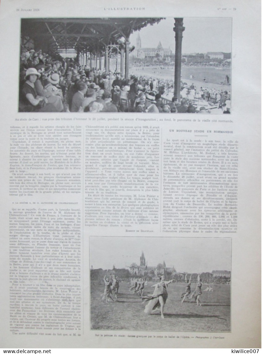 1924  Un Nouveau Stade  Athlétisme Football CAEN - Unclassified