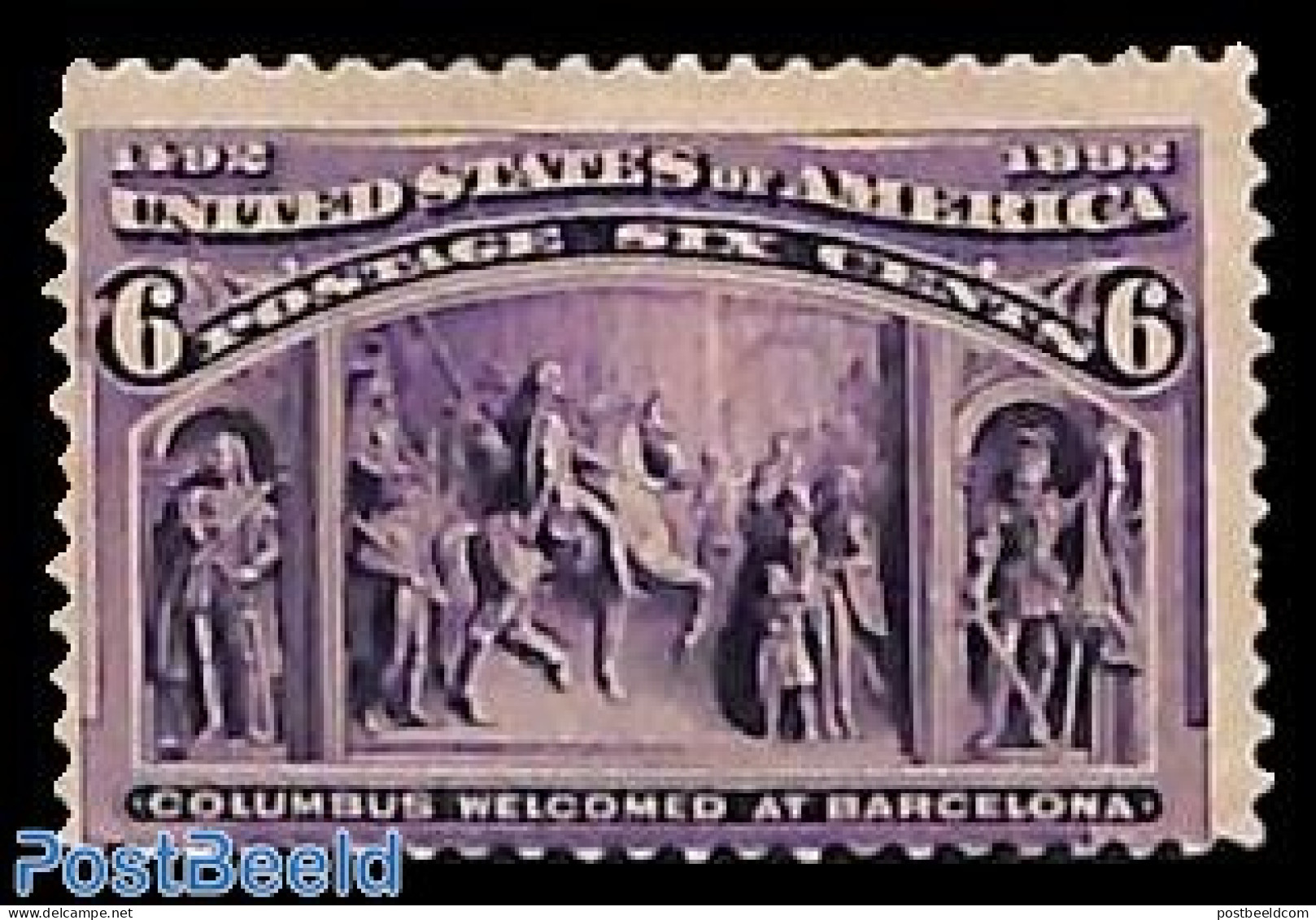 United States Of America 1893 6c, Stamp Out Of Set, Unused (hinged) - Ungebraucht