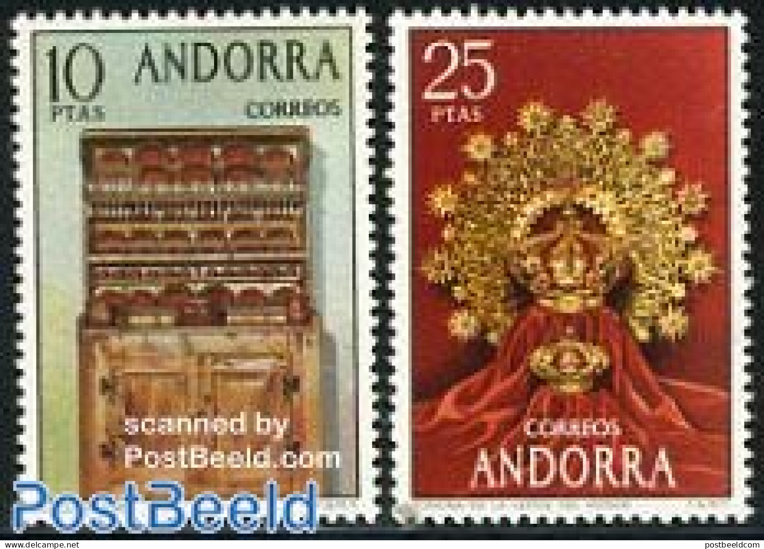 Andorra, Spanish Post 1974 Handicrafts & Arts 2v, Mint NH, Health - Religion - Food & Drink - Religion - Art - Art & A.. - Nuevos