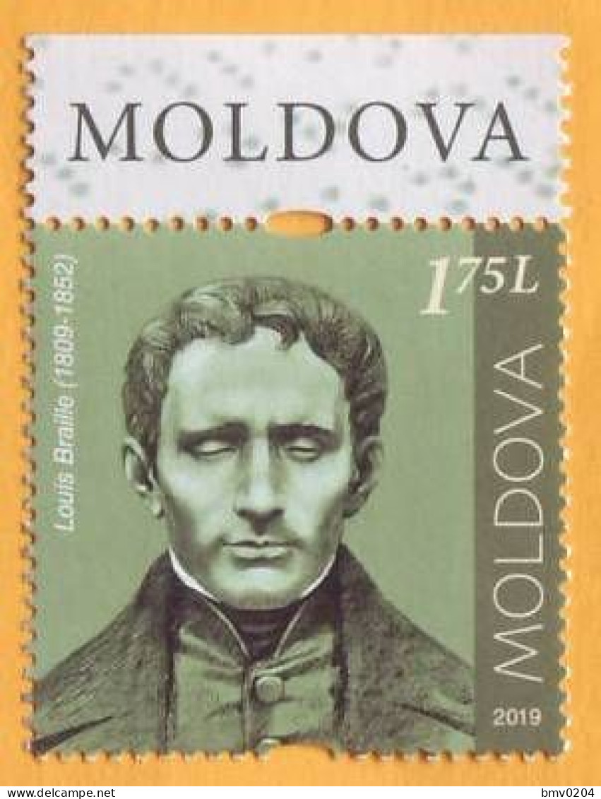 2019 Moldova Moldavie  Louis Braille  France 1v Mint - Moldavië
