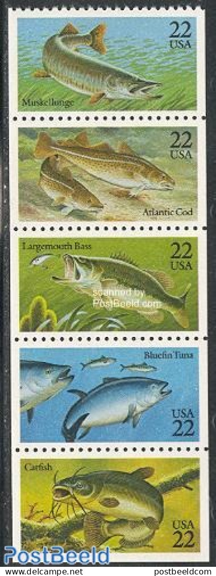 United States Of America 1986 Fish 5v [::::], Mint NH, Nature - Fish - Nuevos