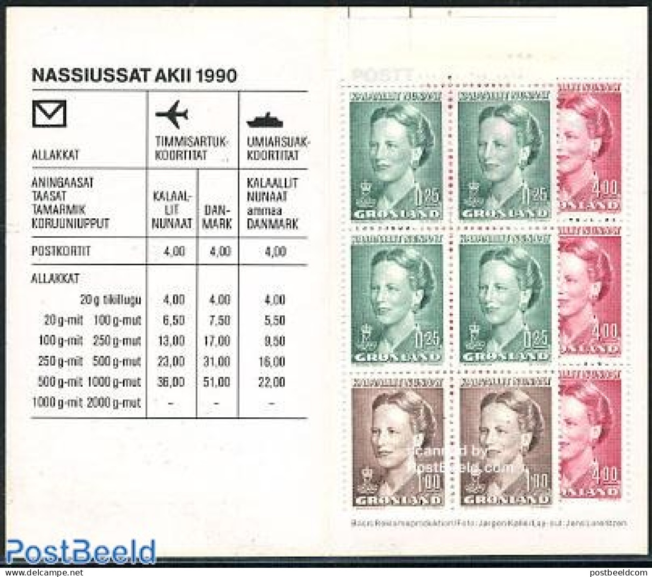 Greenland 1990 Definitives Booklet, Mint NH, Stamp Booklets - Ungebraucht