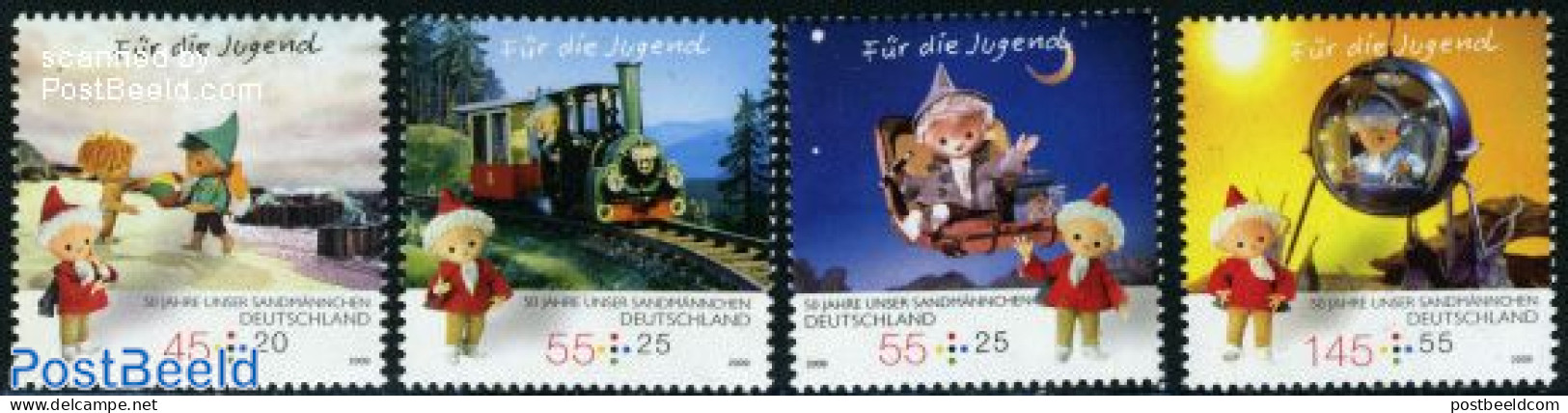 Germany, Federal Republic 2009 Youth 4v, Mint NH, Transport - Railways - Art - Children's Books Illustrations - Nuovi