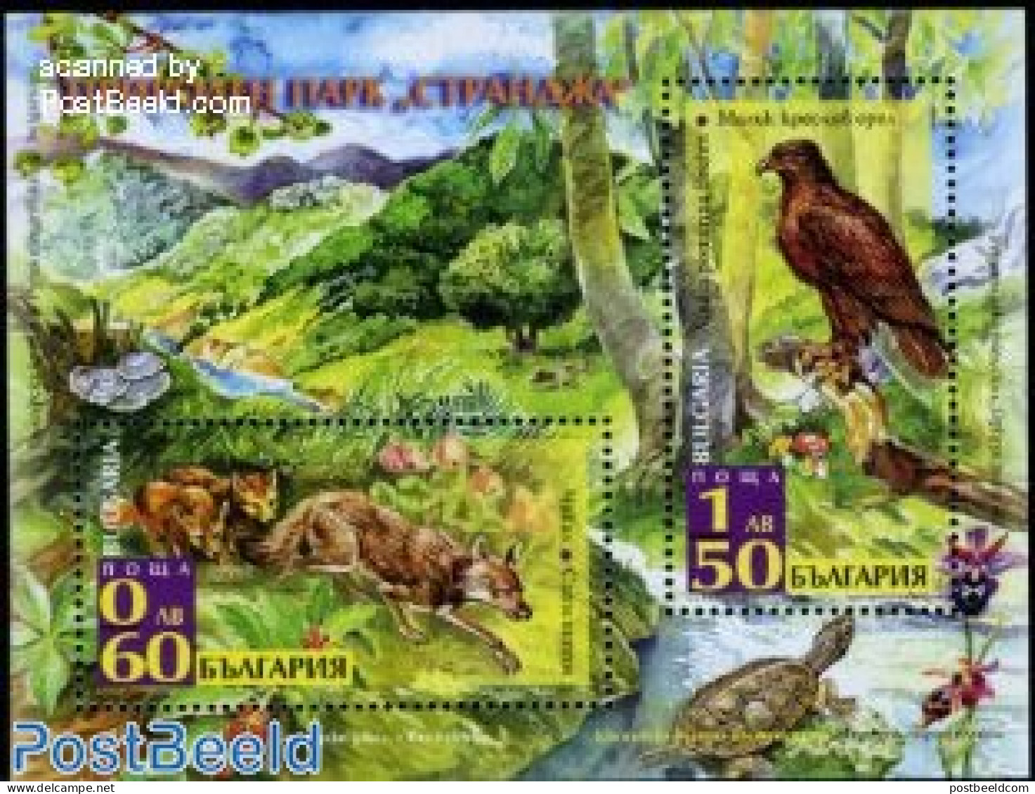 Bulgaria 2008 Strandjha Nature Park S/s, Mint NH, Nature - Animals (others & Mixed) - Birds - Birds Of Prey - Turtles - Unused Stamps