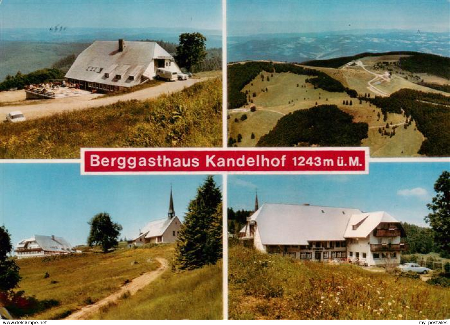 73929377 St_Peter_Schwarzwald Berggasthaus Kandelhof Fliegeraufnahme Kirche - St. Peter