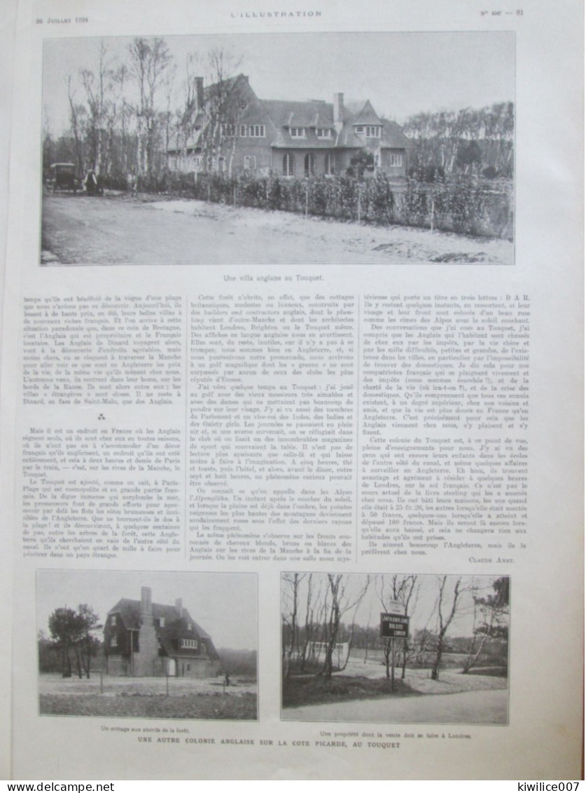 1924  Les Anglais En BRETAGNE DINARD   Villas Britanniques Rance  CLUB  EGLISE   DEBARCADERE + LE TOUQET PARIS PLAGE - Non Classés