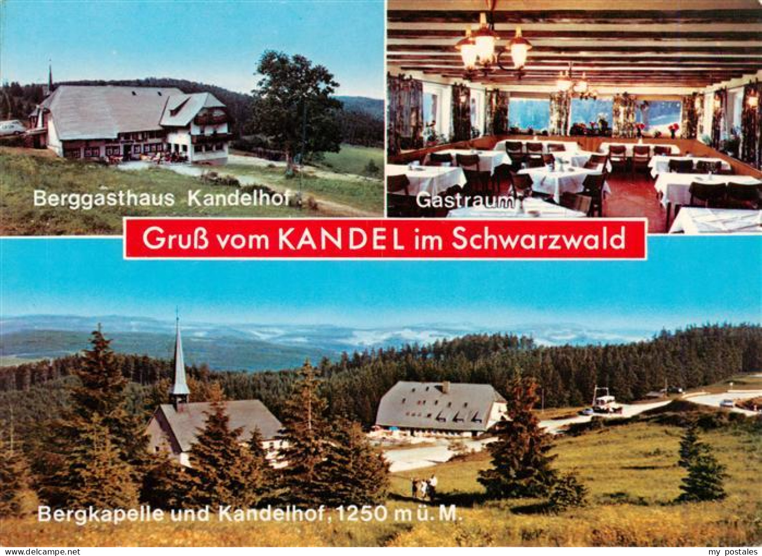 73929369 St_Peter_Schwarzwald Berggasthaus Kandelhof Gastraum Bergkapelle Und Ka - St. Peter