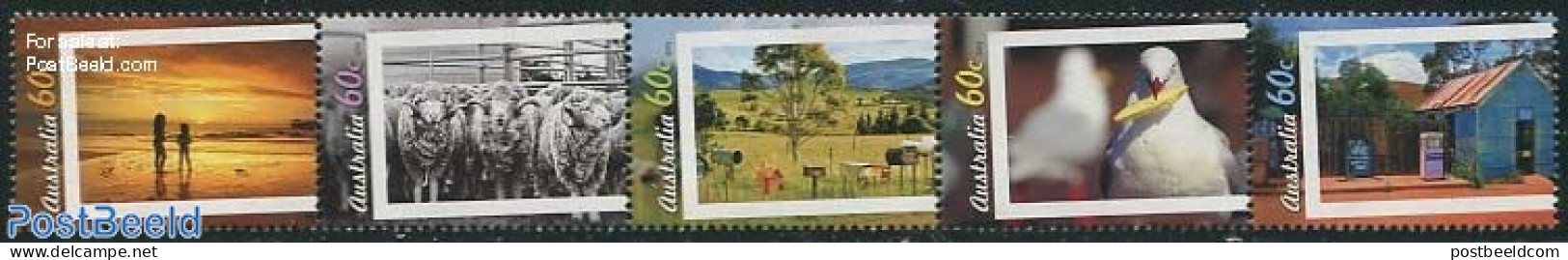 Australia 2012 Living Australia 5v [::::], Mint NH, Nature - Animals (others & Mixed) - Birds - Cattle - Unused Stamps