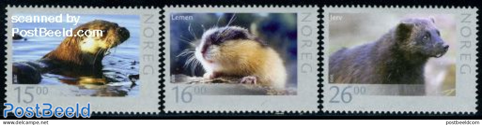Norway 2010 Animals 3v, Mint NH, Nature - Animals (others & Mixed) - Bears - Unused Stamps