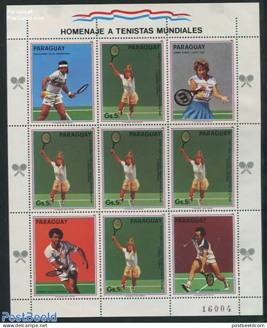 Paraguay 1986 Tennis M/s, Mint NH, Sport - Tennis - Tennis