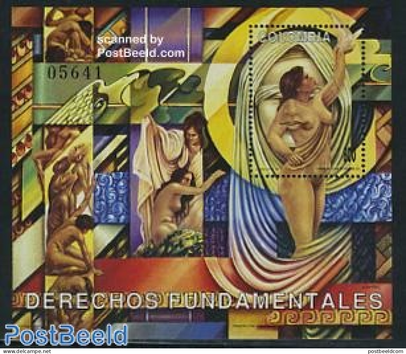 Colombia 1993 Fundamental Rights S/s, Mint NH, History - Various - Human Rights - Justice - Art - Modern Art (1850-pre.. - Colombia