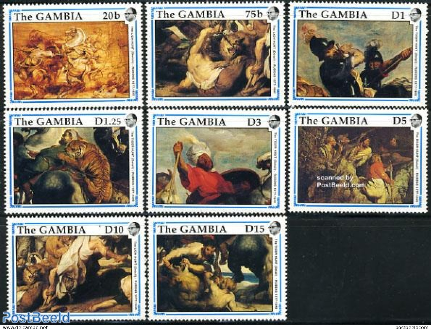 Gambia 1990 P.P. Rubens 8v, Mint NH, Sport - Gymnastics - Art - Paintings - Gymnastics