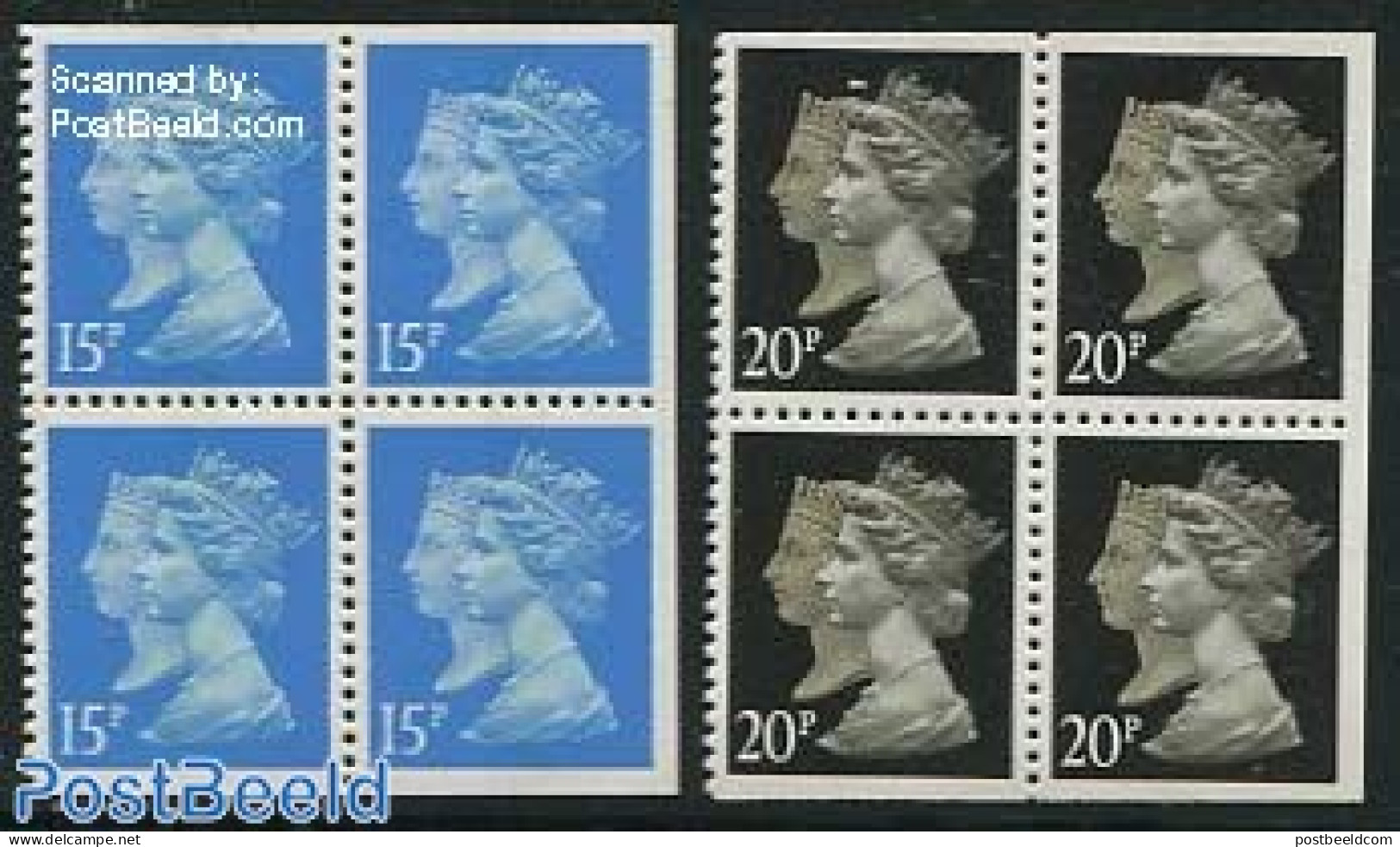 Great Britain 1990 Definitives 8v (all Different Imperforated Sides) 2x [+], Mint NH - Ungebraucht
