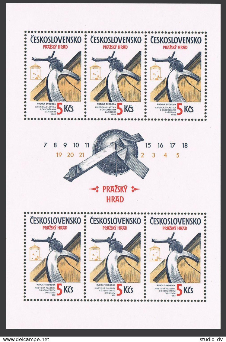 Czechoslovakia 2466-2467 Sheets, MNH. Michel 2721-2722 Klb. Prague Castle, 1983. - Neufs