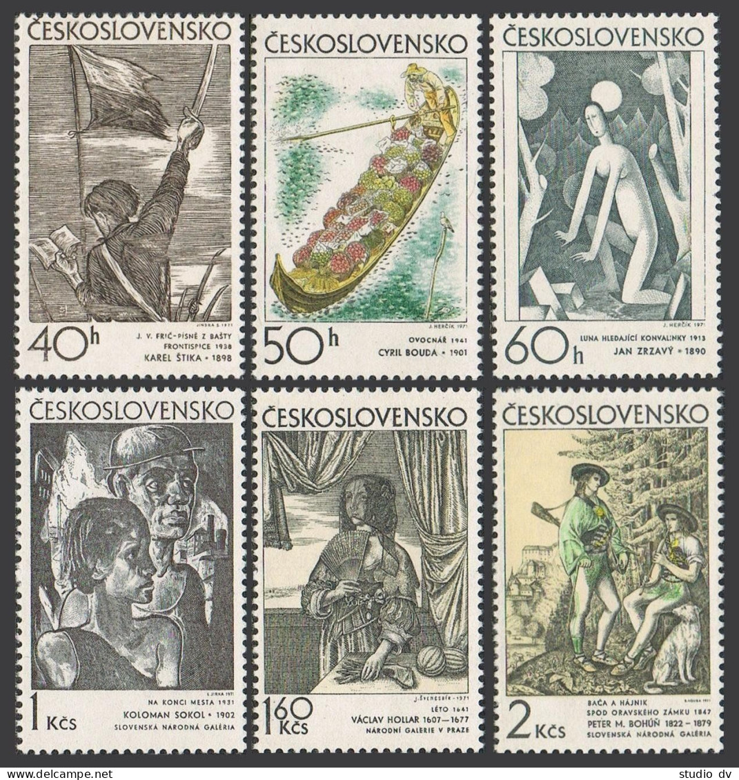 Czechoslovakia 1727-1732, MNH. Mi 1981-1986. Czech & Slovak Graphic Art, 1971. - Ongebruikt