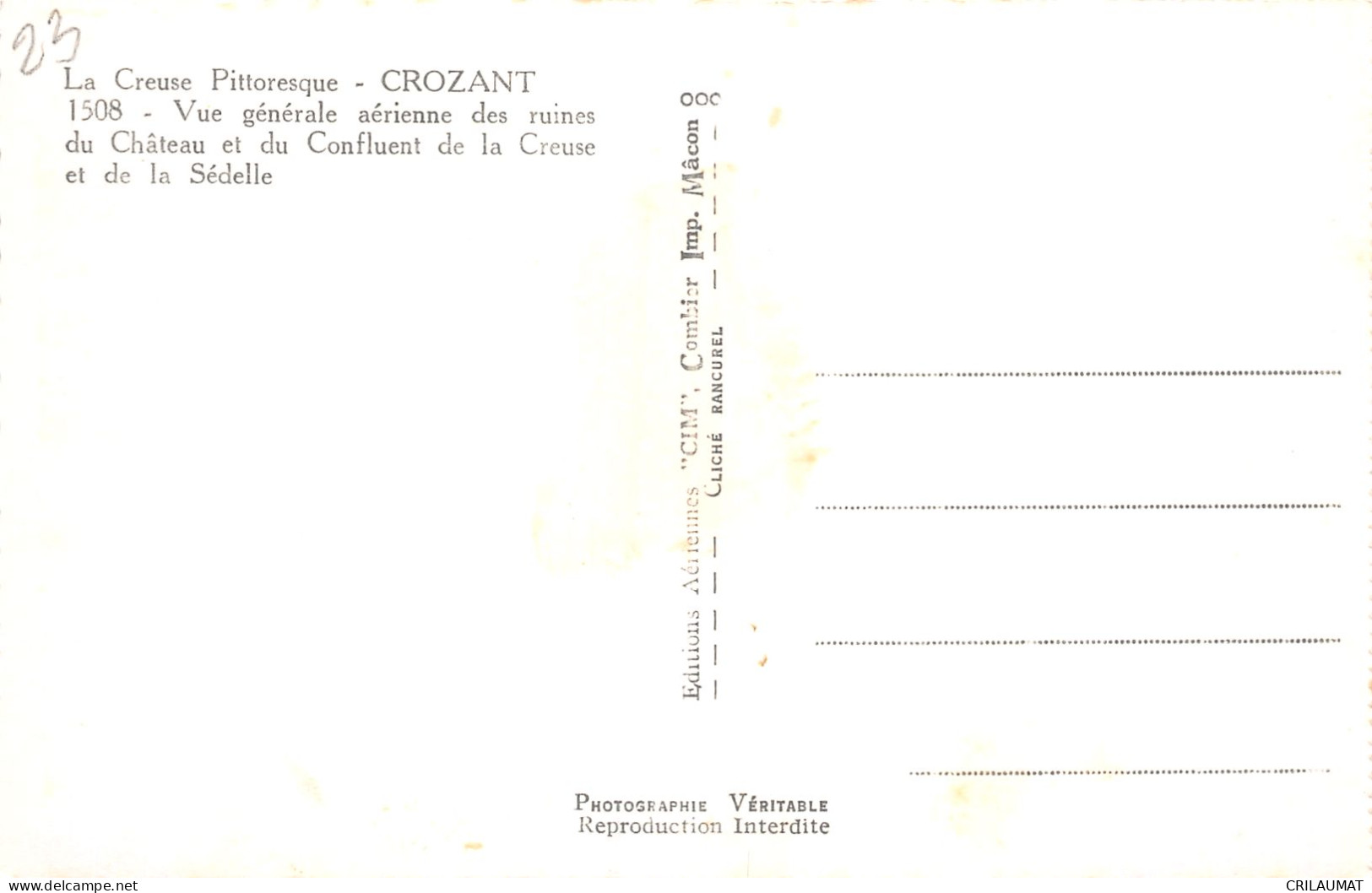23-CROZANT-N°T5058-C/0223 - Crozant