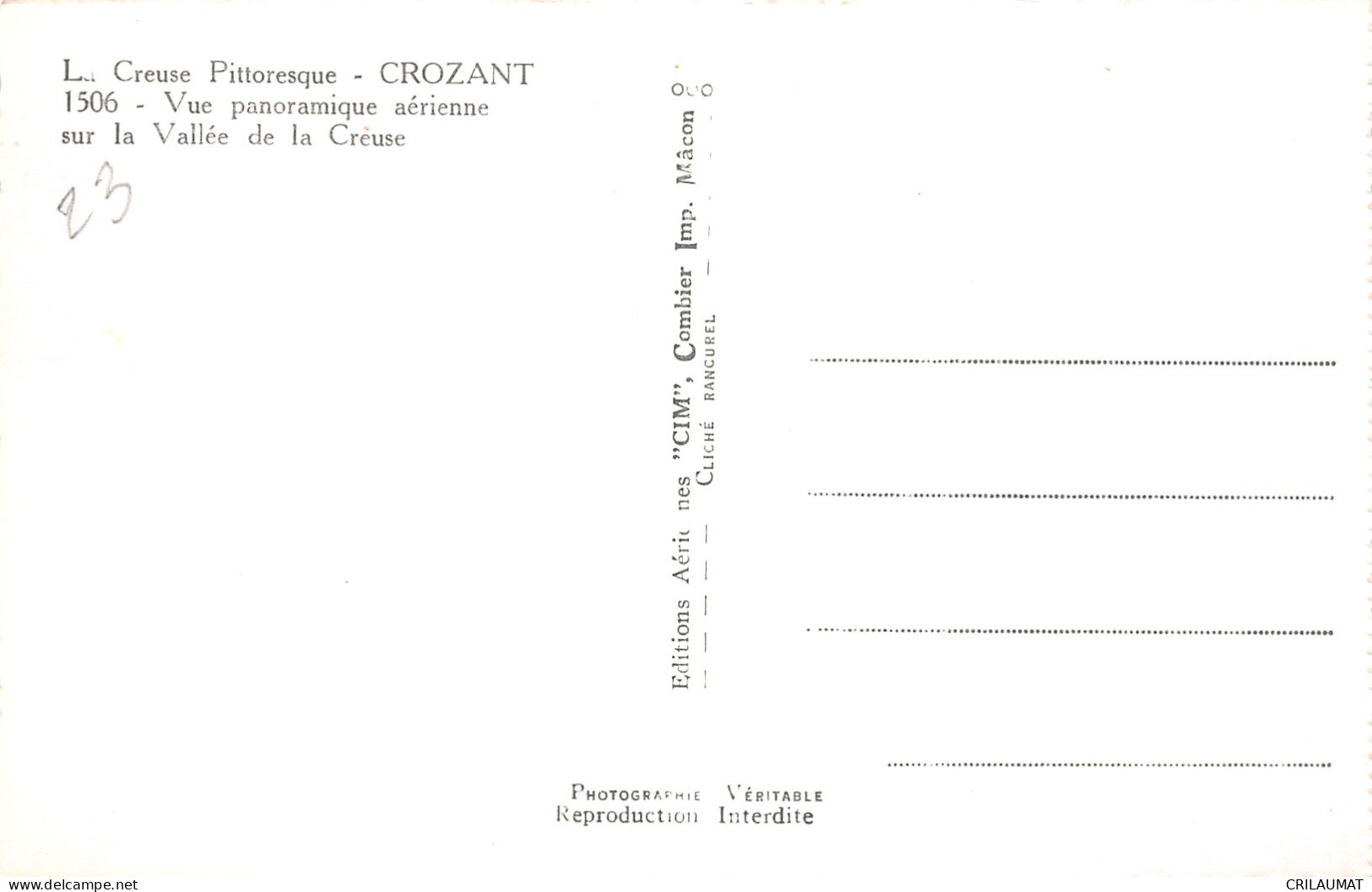23-CROZANT-N°T5058-C/0217 - Crozant
