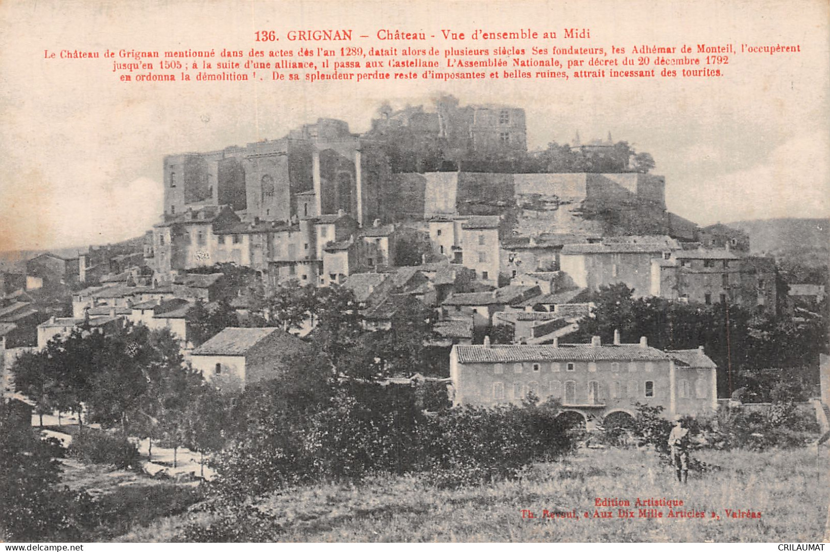 26-GRIGNAN-N°T5058-B/0161 - Grignan