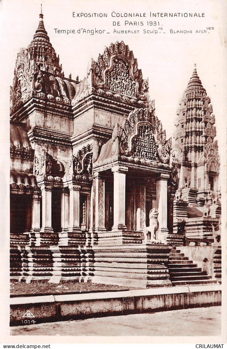 75-PARIS EXPO COLONIALE INTERNATIONALE 1931 TEMPLE D ANGKOR-N°T5058-A/0305 - Expositions