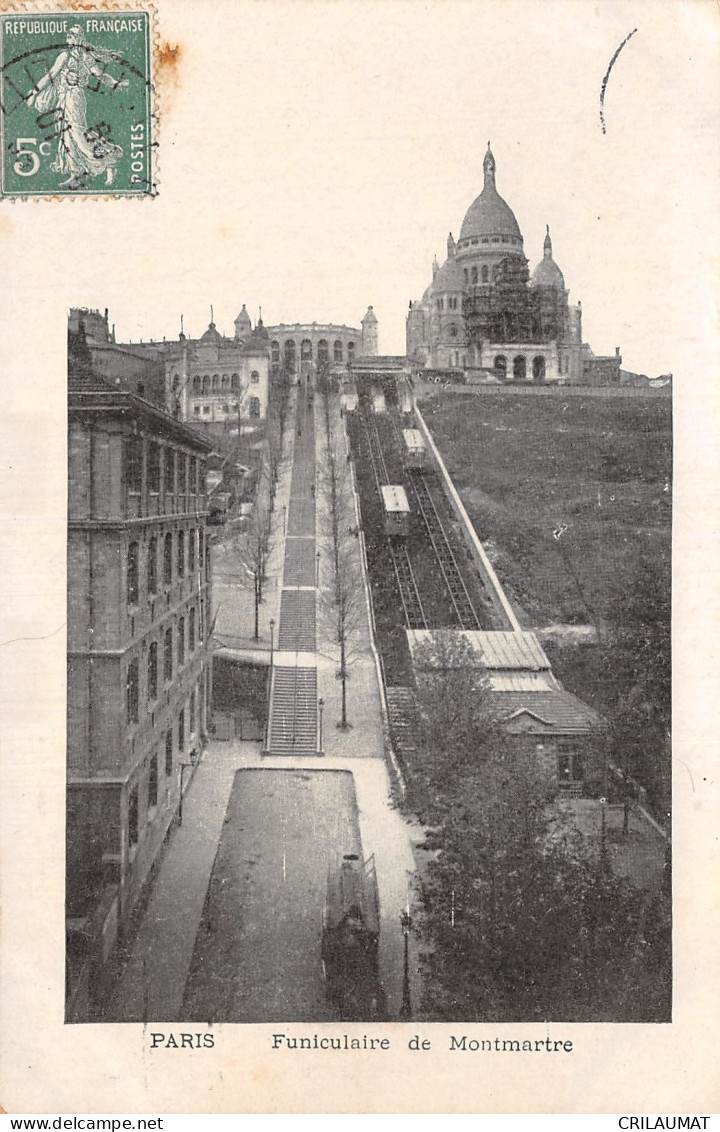 75-PARIS FUNICULAIRE DE MONTMARTRE-N°T5058-A/0273 - Autres & Non Classés