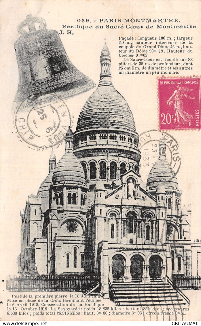 75-PARIS LE SACRE CŒUR-N°T5058-A/0085 - Sacré Coeur