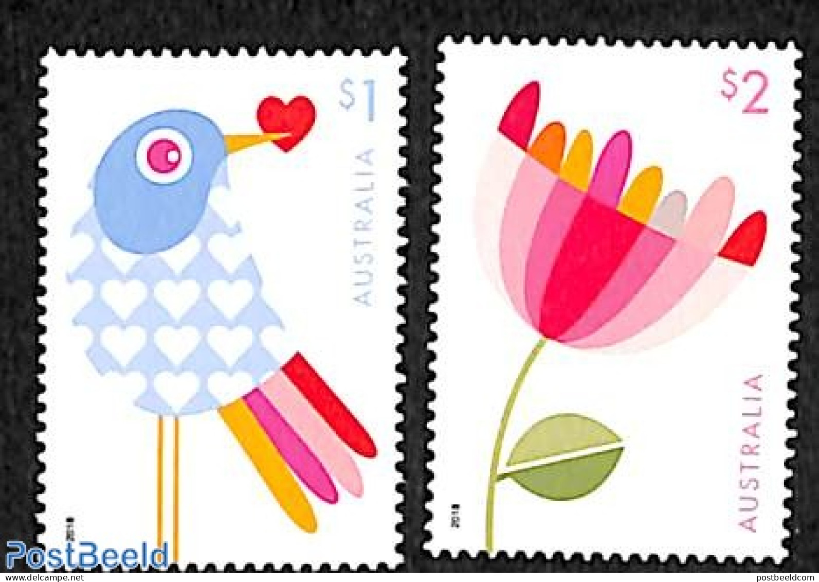 Australia 2018 Love 2v, Mint NH, Nature - Birds - Unused Stamps