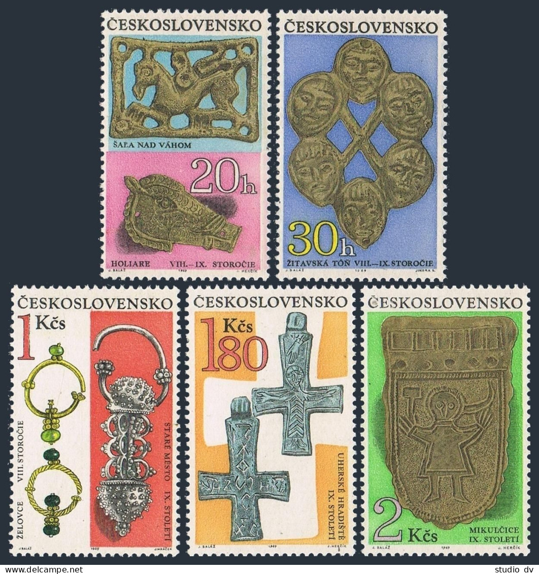 Czechoslovakia 1646-1650, MNH. Mi 1898-1902. Treasures: Bohemia & Moravia, 1969. - Neufs