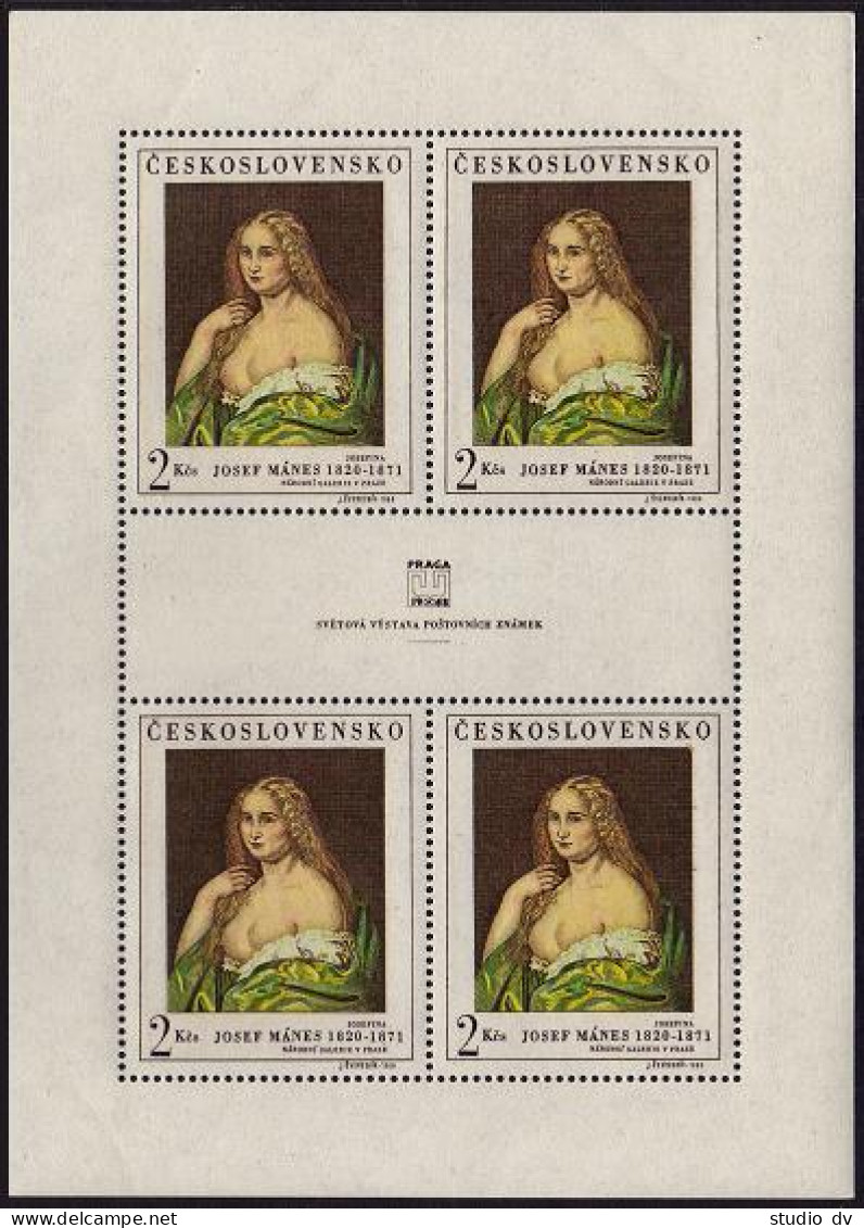 Czechoslovakia 1552a Sheet,MNH.Michel 1802 Klb. Josefina,by Josef Manes,1968. - Ongebruikt