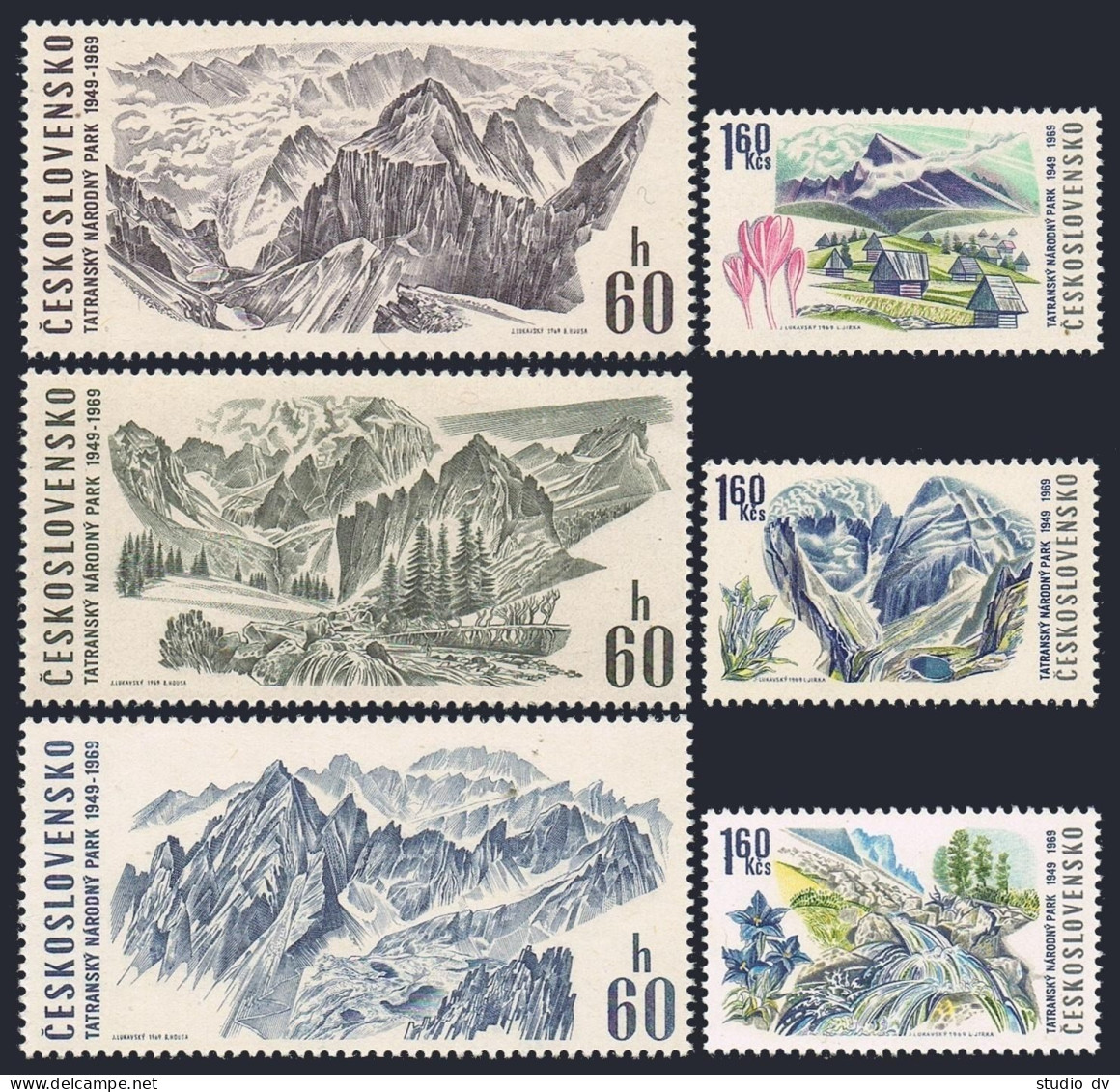 Czechoslovakia 1640-1645, MNH. Mi 1892-1897. Tatra Mountain National Park, 1969. - Ongebruikt