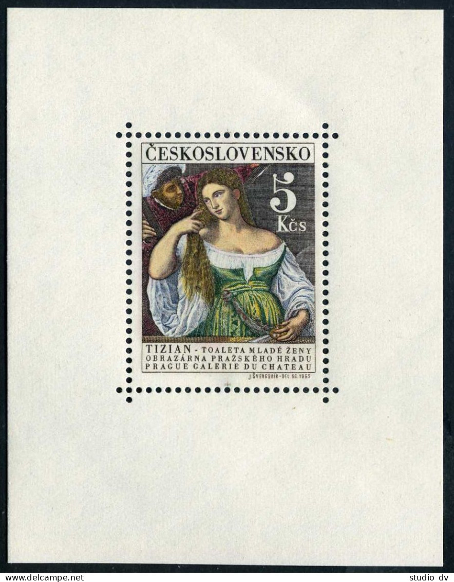 Czechoslovakia 1336, MNH. Mi 1560 Bl.22. Hradchany Art Gallery, 1965. Titian. - Nuovi